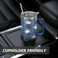 thumbnail image 7 of Cute Sea Turtle1 40 Oz Tumbler with Handle Lid and Straw, Stainless Steel Double Walled Vacuum Insulated Cup, Cute Anniversary Wedding Birthday Gifts Tumbler for Women Men Friends Outdoor Indoor, 7 of 7