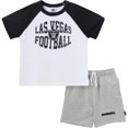 thumbnail image 1 of Gerber Geber NFLTeam - Conjunto de camiseta y pantalones cortos unisex para bebé, Raiders, 12 meses, 1 of 1