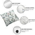 thumbnail image 4 of Nawypu  Classical Jacquard Teal Leaf Pattern Square Decorative Throw Pillow Case Cushion Cover 2pc, 4 of 6