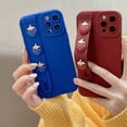 thumbnail image 6 of Compatible with iPhone 11 Pro Case, Cute 3D Strawberry for Girls Women Shockproof Soft Silicone Lens Protection Case with Wristband Stand for iPhone Pro Max, Klein Blue Strawberry, 6 of 7