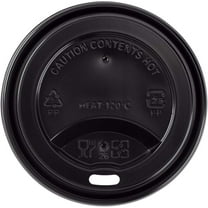 Karat PP Sipper Dome Lid for 8 oz Paper Hot Cup (Black) - 1,000 ct