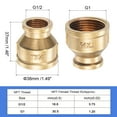 thumbnail image 2 of Adaptador de conector de acoplamiento de rosca hembra de latón Uxcell G1 x G1/2, 2 of 5