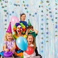 thumbnail image 3 of Cheerland Iridescent Tinsel Foil Fringe Curtains Euphoria Birthday Party Photo Backdrop, 3Pcs, 3 of 7