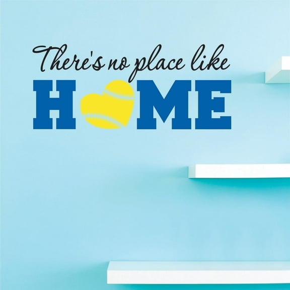 Custom Decals Theres No Place Like Home Wall Art Size: 8 Inches x 20 Inches Color: Multi