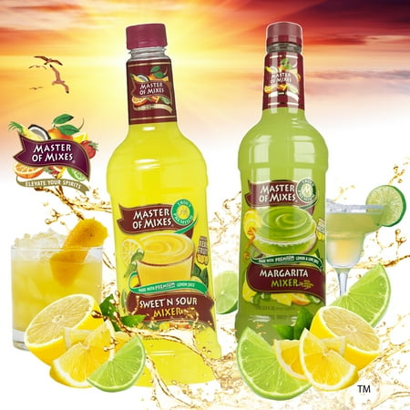 Sweet n' Sour Cocktail Mixer - 1 Liter Bottle. Margarita Cocktail Mixer - 1 Liter Bottle. Perfect Addition to any Backyard BBQ, enjoy Cool and Refreshing blended drinks