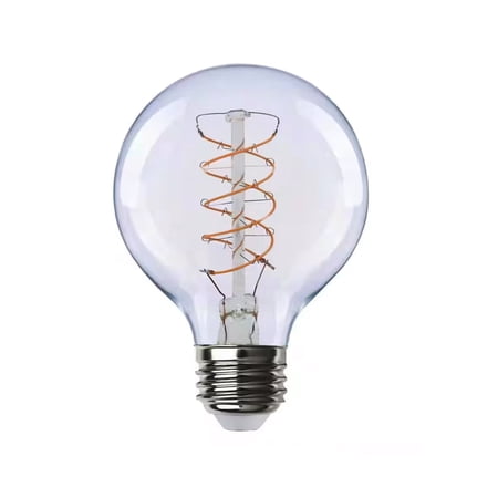 Ceybo 40-Watt Equivalent G25 Dimmable Fine Bendy Filament LED Vintage Edison Light Bulb Bright White (2-Pack)