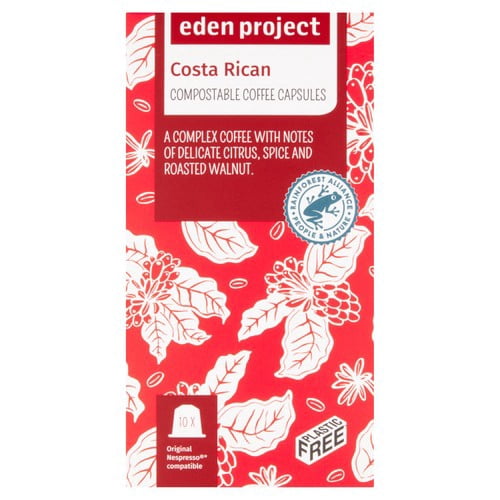 Eden Project Home compostable Nespresso capsules - Costa Rica, 10 pods per pack, British Import (Pack of 3)