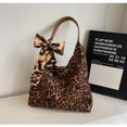 thumbnail image 4 of Suede Leopard Tote Bags for Women  Print Purse Suede Slouchy Hobo  handbags Large Capacity Bag 2 count, 4 of 7