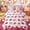 Pink 01, variant on Erosebridal Softball Sports Kids Bedding Comforter Set, Pink Watercolor Bow Full Bedding Set, 7 Pieces