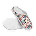 thumbnail image 3 of Daiia Barbecue Print Women’s Fuzzy Slippers Memory Foam Lightweight House Shoes Cozy Loafer Flannel House Shoes-35/36, 3 of 7