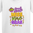 thumbnail image 4 of Inktastic Little Miss Mardi Gras with Crown and Dots Youth T-Shirt, 4 of 5