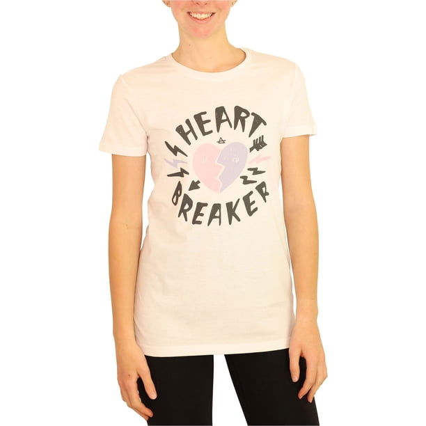 Elevenparis Mujer Heart Breaker Camiseta gráfica blanca L