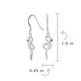 thumbnail image 4 of Bling Jewelry Womens Egyptian Dangle Earrings Snake Design Sterling Silver, 4 of 4
