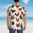 thumbnail image 6 of Goofa Roosters and Chickens Hawaiian Shirt for Men, Unisex Summer Beach Casual Short Sleeve Button Down Shirts,Aloha Tropical Floral print shirt-Large, 6 of 9