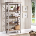 thumbnail image 2 of Manhattan Comfort Jay 31.5" Solid Wood Bookcase with 4 Shelves in Gray Wash, 2 of 5