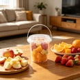 thumbnail image 4 of 10Pcs Clear Drink Tumblers with Handle, Leakproof Single-Hole Lid & Straw, 700ml Reusable Iced Coffee Cups for Fruit Juice, Smoothies, Home Parties & Cafe Use, 4 of 4