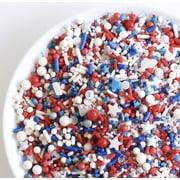 SPRINKLE SPRINKLES Party in the USA Sprinkle Mix | Red White Blue Cake, Cupcake, Cookie, Cake Pop Sprinkles 4 oz
