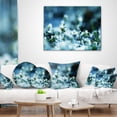 thumbnail image 3 of Designart White Flowers on Blue Background - Floral Throw Pillow - 18x18, 3 of 4