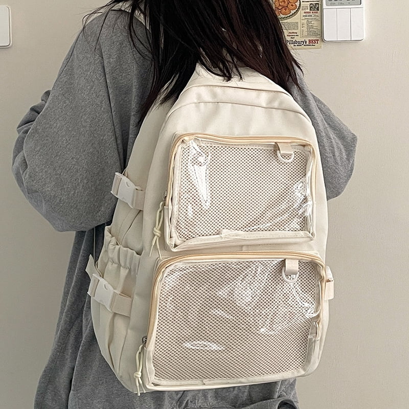 Japanese Style Transparent Ita Bag Comic Cons Large Capacity Women Backpack Fashion School Bags for College Student JK