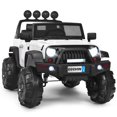 thumbnail image 1 of Gymax Electric Kids Ride On 12V Truck Car w/ MP3 Remote Control White, 1 of 9