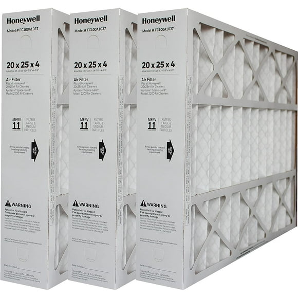 Honeywell Home FC100A1037 20x25x4 PACK OF 3