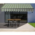 thumbnail image 5 of ALEKO 13' x 10' Retractable Black Frame Patio Awning, Multi Striped Green Color, 5 of 6