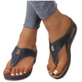 thumbnail image 7 of Bkhluea Women Flip Flop Sandals Slip On Shoes Hollow Cutout Comfort For Beach Travel Casual Daily Outdoor Activities, 7 of 7