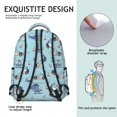thumbnail image 5 of Police and Helicopter Blue Pattern Backpack for School, Cute School Bag with Adjustable Shoulder Straps and Padded Back, 15.3"x11"x7.1", 5 of 5
