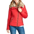 thumbnail image 5 of KOGMO Womens Fully Lined Lightweight Zip Up Padding Jacket with Detachable Fur Collar, 5 of 7