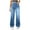 Light Blue, variant on Boyfriend Jeans for Women Womens Mid Waisted Rhinestone Jeans Straight Wide Leg Vintage Wash Denim Pants Trouser Light Blue,Size for S