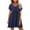 Navy Womens Summer Dress, variant on Sundresses for Women Casual Summer - Women's Summer Casual Dress Petal Sleeve Empire Waist V Neck Flowy Loose Swing T Shirt Dresses Party Dress