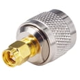 thumbnail image 2 of SMA to N Coax Connector N Type Male to SMA Male Antenna Adapter RF Coaxial CB Radio Antenna Converter for WiFi Antenna Broadcast Radio Pack of 2, 2 of 5