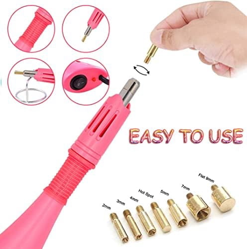 Bedazzler Kit with Rhinestones, Hot Fixed Gems Craft Applicator - Diamond Painting Pen, Wax Pencil, Tweezers, Tray, Cleaning Brush, Picker Rhinestones Crystals for DIY Clothes Shoes