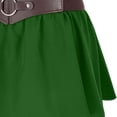 thumbnail image 5 of KICILVS Renaissance Shirt Women Solid Color Off Shoulder Flare Sleeve Blouse Corset Waist Ruched Hem Halloween Party Top Green, 5 of 5