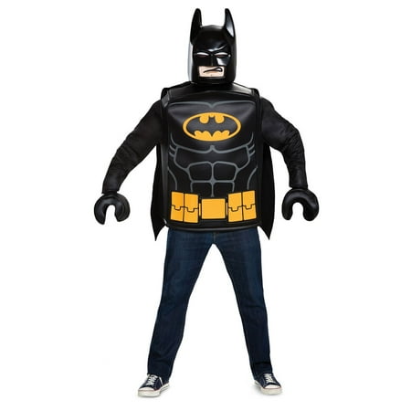 Lego Batman Batman Men's Adult Halloween Costume, One Size, (42-46)