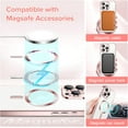 thumbnail image 4 of Entronix Transparent Phone Case for Apple iPhone 15 Pro Max Clear Magnetic Case, [Yellow Resistant] Slim Fit Shockproof Transparent Crystal Clear Magnetic Case for Apple iPhone 15 Pro Max, Rose, 4 of 6