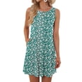 thumbnail image 2 of OutfitShow Summer Dresses for Women Casual Sleeveless Sundresses Floral Beach Short Dress with Pockets, 2 of 7