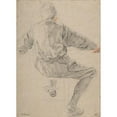 thumbnail image 3 of Cornelis Dusart 18x24 Black Modern Framed Museum Art Print Titled - Study of a Seated Peasant, 3 of 5