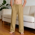 thumbnail image 7 of Dagugfen Casual Pants for Teen Boys Straight Leg Loose Fitted Elastic Waist Basic Breathable Pants Daily Wear Casual Trousers(13-14 Years,Yellow), 7 of 7