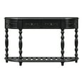 thumbnail image 4 of Harper & Bright Designs Retro Wood Curved Console Table, Half Moon Hall Sofa Table Entryway Table with Drawers & Shelf for Living Room, 52'' Black, 4 of 14