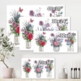 thumbnail image 4 of Designart ' Transparent Vases With Bouquets of Wildflowers I ' Farmhouse Canvas Wall Art Print, 4 of 4