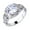 Silver, variant on Guodhu Moissanite Simulated Diamond Ring Women Silver Plated Promise Ring Engagement Ring For Her