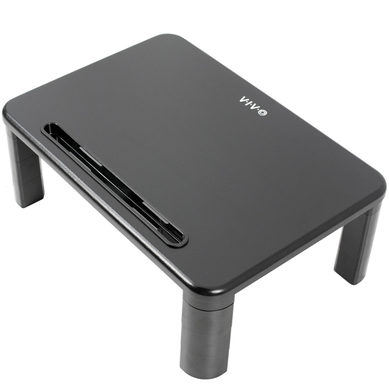 VIVO Height Adjustable Monitor & Laptop Stacked Desk Riser Tabletop