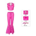 thumbnail image 3 of Margot-Cosplay de Barbie para mujer, fiesta de Halloween Disfraces de, Top rosa, ropa de playa, nueva película, 3 of 5