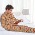 thumbnail image 6 of Kdxio Autumn Leaves 3 Men’s Pajama Set Pajamas For Men 2 Piece PJ Set with Men Pajama Pants and Long Sleeve T-Shirt Lounge Set-XX-Large, 6 of 7