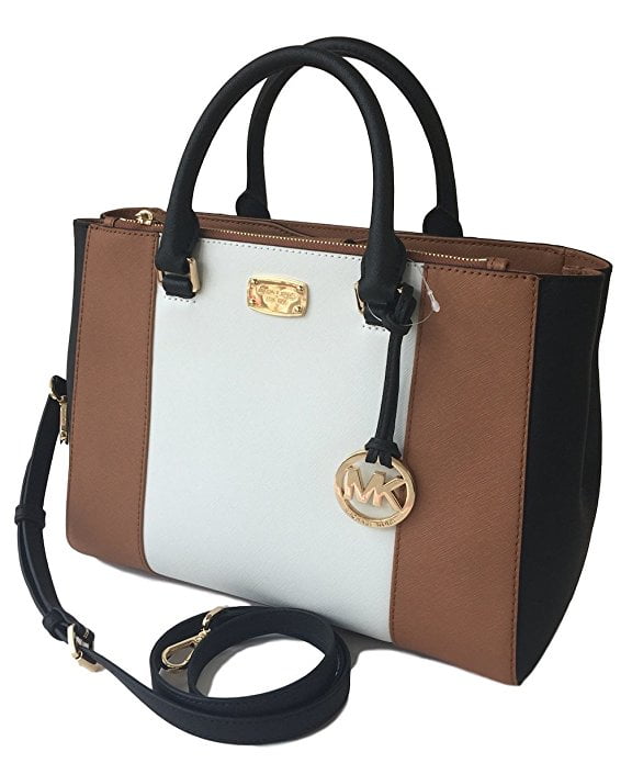 black and brown michael kors purse