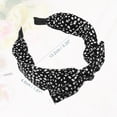 thumbnail image 5 of Unique Bargains Leopard Spot Wide Bow Headbands Fashion Hair Hoop Black with Bow Knotted for Girl Women, 5 of 7