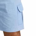 thumbnail image 6 of Ceisia Mens Big & Tall 2 Piece Linen Blend Camp Collar Short Sleeve Shirt and Cargo Drawstring Shorts Set Casual Beach Outfit for Men Summer Sky Blue XXXL Gifts for Father, 6 of 8
