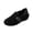 Black, variant on Womens Fleece Mule Loafers Comfort Casual Round Toe Slip On Warm Winter Flat Shoes Comfort Soft Sole Non-Slip Dress Shoes with Metal Buckle Strap