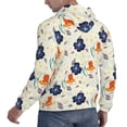 thumbnail image 6 of Uemuo Flower Leaves Pattern Men's Hoodie - Casual Pullover Hoodie with Kangaroo Pocket, Stylish Hooded Sweatshirt for Everyday Wear-X-Large, 6 of 7